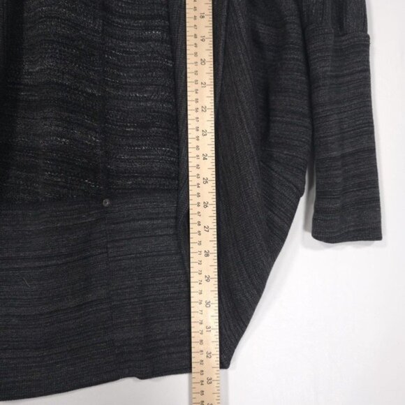 Aritzia Wilfred Diderot Sweater Cocoon Open Cardigan Space Dye Heather Black S - Picture 9 of 14